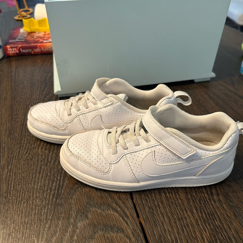 Nike Court Borough White Sneakers 3Y